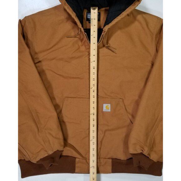 Carhartt J140 BRN Full Zip Quilt Lined Canvas Outdoor Work Coat Jacket Men's 2XL - Picture 2 of 16